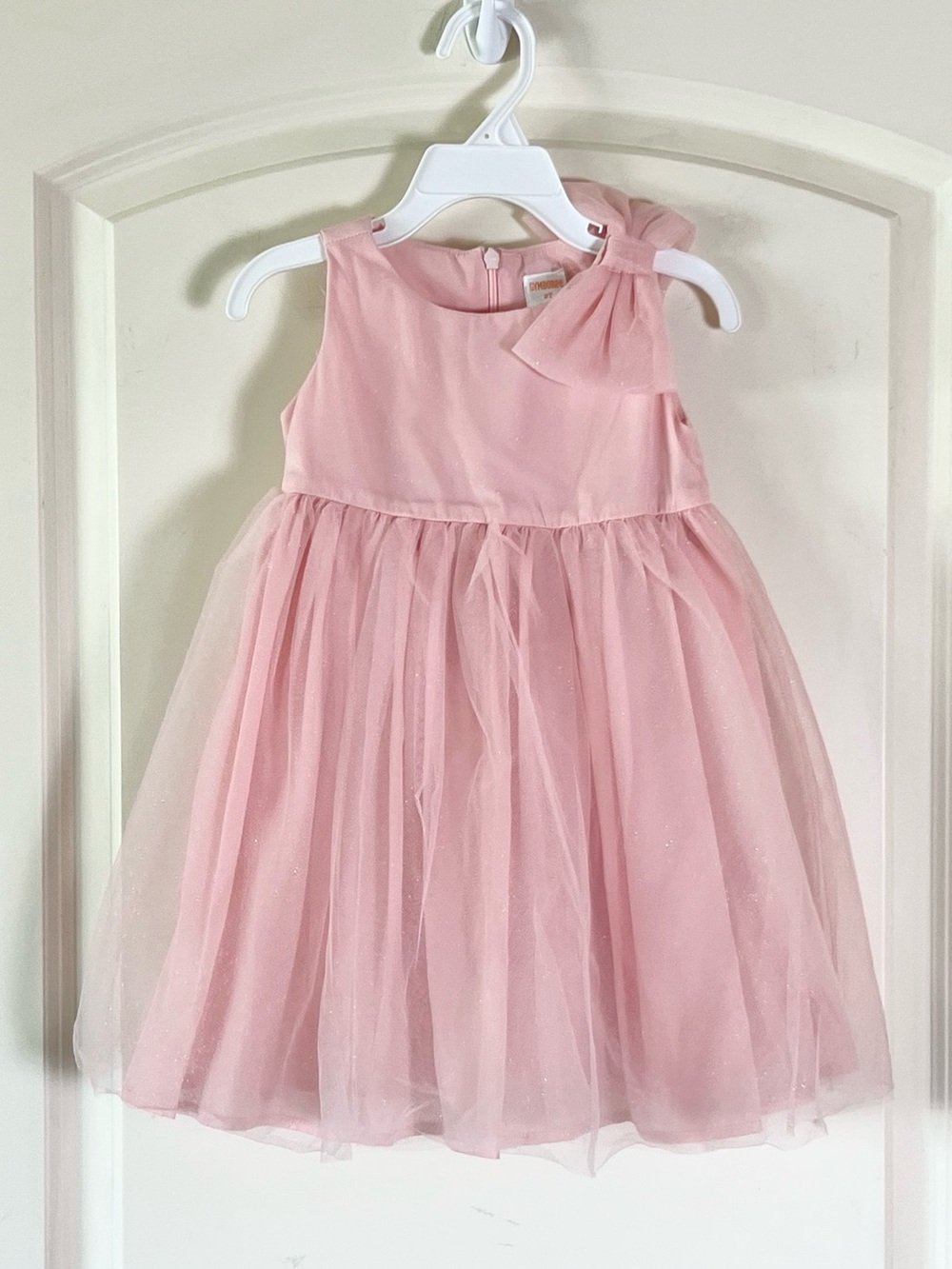 Gymboree Blushing Swan Tulle Dress 2T Blush Pink Sleeveless Bow Birthday Party